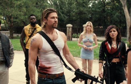Eugene Kim as Paul Yung, Terrence Terrell as Trunk, Nick Zano as Chad McKnight, Alyson Gorske as Lana, Paola Lázaro as Angela Gomez in episode 106 of Obliterated